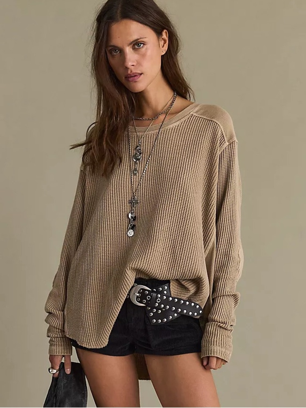 Free People FP One Blake Thermal Moon Rock Tan Medium